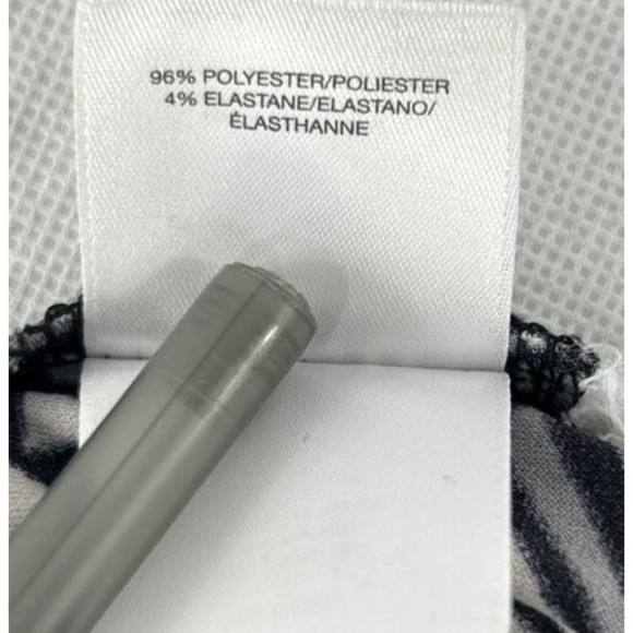 Anne Klein Size Small Black Gray‎ Faux Wrap Dress Geometric Body Con Career - Picture 11 of 11